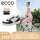 爱步（ECCO）休闲鞋女拼色板鞋休闲鞋 街头720女鞋系列209713 黑色/白色37
