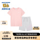 Skechers斯凯奇女童儿童夏装两件套大童圆领t恤男童运动短袖套装L223K023