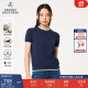 布克兄弟（BrooksBrothers）女士24夏季新品纯棉圆领短袖T恤针织衫 4004-藏蓝色 L