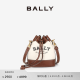 BALLY/巴利女士米色经典帆布字母水桶包6301353 米色 均码