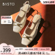 百思图（BASTO）2024夏商场新款时尚真皮舒适低跟一字带后空女凉鞋RX512BH4 米色 35