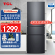 TCL210升一体双变频风冷无霜三门小型宿舍家用电冰箱低音节能省电小AAT负离子养鲜R210V7-C 晶岩灰