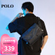 POLO单肩包男士机能风斜挎包男iPad包商务手机包运动挎包男包 迷彩黑