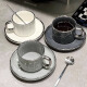 古莜轻奢咖啡杯子高档欧式下午茶咖啡杯套装高颜值陶瓷杯碟套装白色