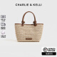 CHARLIE&KELLI CK品牌包包女包2024新款绳结托特包编织菜篮子手提斜挎包送老婆 综合色（赠送礼盒/袋）