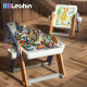 乐亲（Lechin）儿童玩具多功能大颗粒兼容乐高儿童拼装积木桌男女孩游戏学习折叠画板二合一137颗粒 六一儿童节礼物