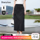 朵以（Duoyi）2024夏季新款美式复古工装裙设计感休闲简约直筒中长款半身裙女 黑色 M
