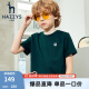 哈吉斯（HAZZYS）品牌童装男童女童短袖夏季新品中大童宽松简约短袖儿童 丛林绿 120cm