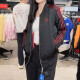 阿迪达斯（adidas）三叶草外套女子 春秋新款休闲运动棉服保暖棒球服夹克 HD0326 黑色/荧光红 XS-32