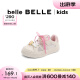 百丽可爱板鞋童鞋商场同款贝壳头饼干鞋38060B83 白色/粉色 32