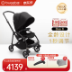 博格步（BUGABOO）【新品】荷兰Bugaboo Bee6博格步多功能轻便城市型折叠婴儿推车 黑架黑色蓬 黑座