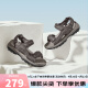 斯凯奇（Skechers）男鞋魔术贴凉鞋休闲户外鞋简约舒适露趾沙滩鞋 204105  39.5