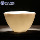 苏氏陶瓷（SUSHI CERAMICS）羊脂玉功夫茶杯中国白花瓣荷口个人杯子猪油白陶瓷主人杯（亮光） 花瓣荷口杯