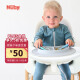 NUBY（努比）婴儿辅食勺硅胶宝宝训练沾勺自主进食勺宝宝训练勺餐具3支装 蓝绿灰