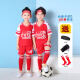 凯日虎儿童足球服套装男童定制足球衣女童小学生运动训练服队服 JCN07红色+（3件套） 24码（身高130-140CM）