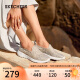 斯凯奇（Skechers）夏季女透气软底一脚蹬健步鞋蕾丝网面懒人鞋单鞋896020-TPE