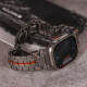 MR.MULL星图机械风iwatch1-9钛合金蝴蝶扣金属钢改装苹果手表带ultra49mm 不锈钢接口+条纹不锈钢表带银色 49mm（ultra1/2代）商品没有手表