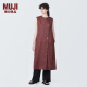 无印良品（MUJI） 女式 麻混 弹力 背心连衣裙 女装裙子夏季  BC2IHC4S 棕色 M (160/84A)