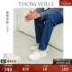 THOM WILLS【雷军同款】厚底小白鞋男增高真皮商务透气板鞋休闲皮鞋夏季男鞋 白色G931-1 7.5 /41码