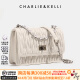 CHARLIE&KELLI CK品牌包包女包2024新款小香风菱格链条包斜挎女友生日礼物女 米白