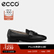 爱步（ECCO）单鞋女 夏季牛皮软底粗跟皮鞋女 安妮208523 黑色20852351052 37