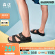 森达沙滩鞋男夏季商场同款休闲凉鞋1CH01BL3 黑色 42
