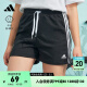 adidas舒适运动短裤女大童夏季儿童夏季阿迪达斯官方轻运动GN4057 黑色/白 164CM