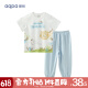 aqpa婴儿内衣套装夏季纯棉睡衣男女宝宝衣服薄款分体短袖 动物家族 100cm