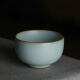 GQB汝窑茶杯主人杯陶瓷景德镇青瓷品茗杯开片冰裂釉汝瓷官窑茶具 温文杯 80ML 开片可养 200mL以下
