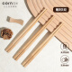 玉米儿童筷子家用天然竹筷6-12岁二段宝宝幼儿园学生个人专用防滑短款 儿童3双装
