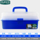 老A(LAOA)12.5英寸糖果色家用透明塑料三层五金工具箱收纳箱 12.5‘’蓝色