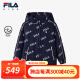 FILA 斐乐儿童童装上衣2024春季新款小童男童防泼水连帽梭织外套 满印一-ZA 140