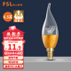佛山照明 （FSL）尖泡led灯泡烛形尖泡水晶灯泡蜡烛泡吊灯灯泡小螺口E14金色拉尾泡6.5W黄光