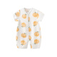 aqpa[竹纤维抗菌]婴儿衣服哈衣夏季薄款纱布连体衣 一举橙名 90cm 