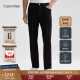 Calvin Klein Jeans秋冬男士休闲简约ck微弹洗水合体版舒适磨绒牛仔裤J324484 1BY-牛仔黑（32） 32