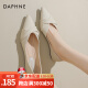 达芙妮（DAPHNE）单鞋女春季2024新款平跟仙女船鞋瓢鞋职业工作孕妇百搭通勤 米色 37 标准码