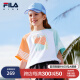 FILA斐乐儿童童装2024夏季新款中大童女童短袖T恤 标准白-WT 165cm