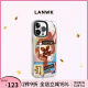 LANWK适用于苹果15promax手机壳新款磁吸iphone14pro防摔保护套硅胶软框13pro个性创意玻璃壳艺术兔 艺术兔-黑 升级磁吸镜面玻璃壳-银框 iPhone 15