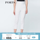 PORTS宝姿  新品商场同款女装简约点状提花高腰裤SN8P010HFO013 白色 2