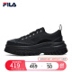 FILA 斐乐官方LAVA女鞋夏季帆布鞋休闲鞋板鞋小白鞋运动鞋黑色鞋子 黑色-BK 37.5