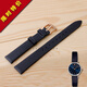 适用阿玛尼女款真皮表带蓝色牛皮手表带AR1989 1990配件14MM针扣 AR1989蓝色 14mm