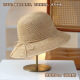JOLISAC特细出游拉菲草帽女夏季海边大檐沙滩帽防紫外线遮阳渔夫帽可折叠 草本色（8cm）可造型 可调节
