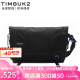 TIMBUK2纯色邮差包经典斜挎包帆布信使包潮流单肩包男女男友礼休闲包背包 黑色/蓝扣 XS