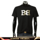 巴利（BALLY）男士时尚经典奢华烫金LOGO纯棉短袖T恤 MOU06D 7S319 黑色 U901 S