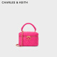 CHARLES&KEITH菱格链条盒子小方包手提包斜挎包包女包生日礼物CK6-80781893 Fuchsia紫红色 XS