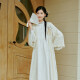 十三余小豆蔻儿[云深处]国风日常白色针织蕾丝外套刺绣连衣裙套装 连衣裙 现货 XS