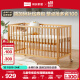 林氏家居婴儿床拼接大床榉木多功能可移动LS535婴儿床+床垫，0.6m*1.2m