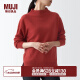无印良品 MUJI 女式 牦牛绒混羊毛 高圆领毛衣女款春秋长袖针织衫BAC22A1A 红色 L (165/88A)