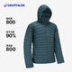 迪卡侬（DECATHLON）短款羽绒服轻薄薄外套户外运动保暖内胆排骨羽绒服TREK100 男款- 复古蓝-连帽 XL