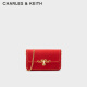 CHARLES&KEITH巴洛克金属链条单肩小方包婚包包女包女士CK2-70681053 Red红色 S